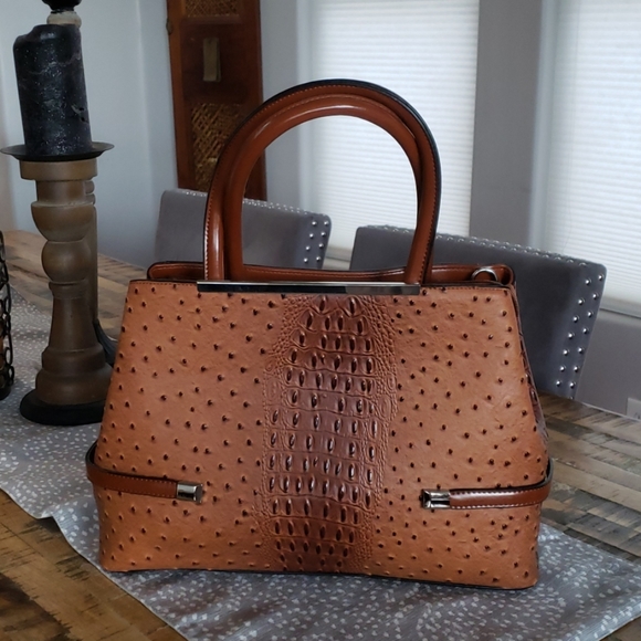 J. Francis Handbags - NWOT Faux Ostrich Handbag